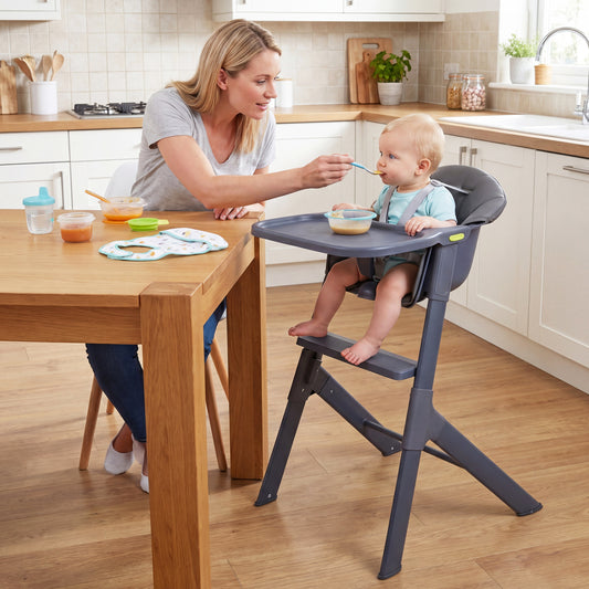 3-In-1 Washable Baby High Chair With Tray, Gray High Chairs Gray at Gallery Canada