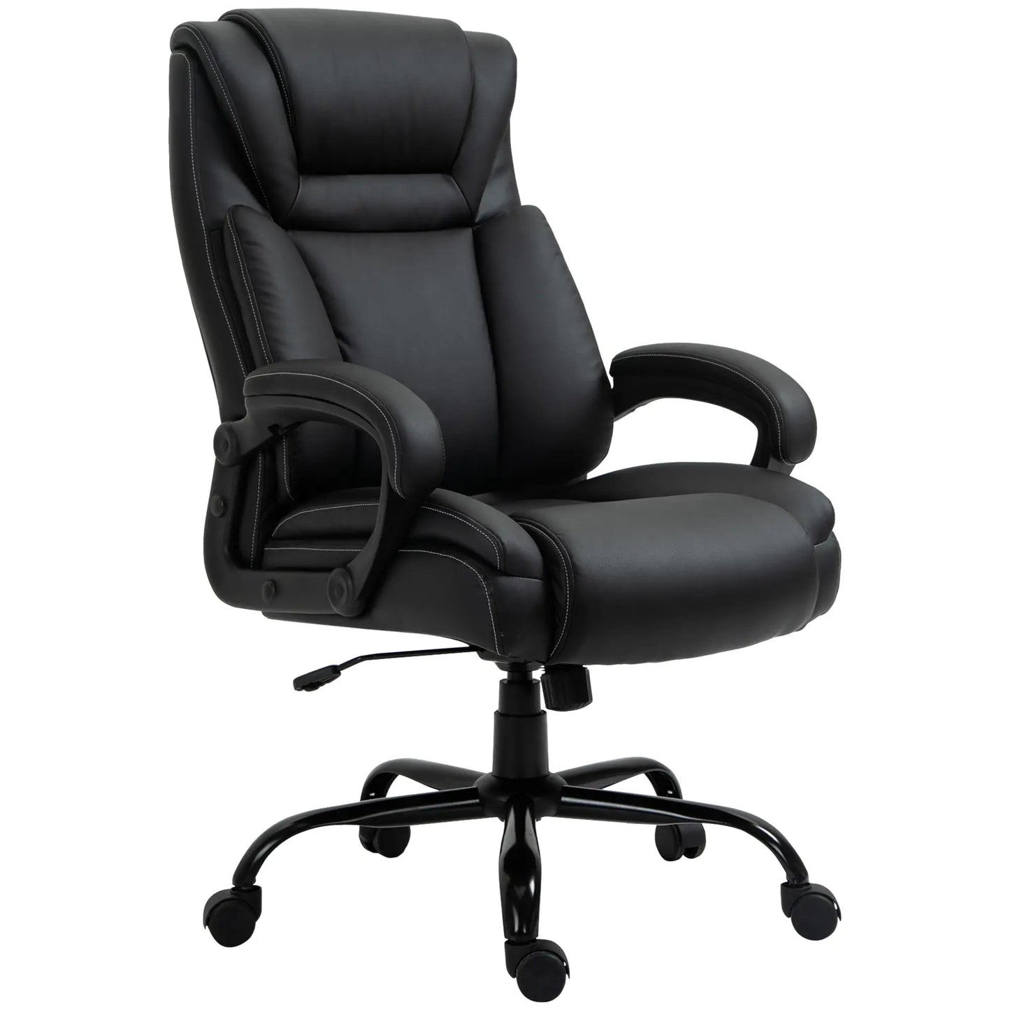 PU Leather Executive Office Chair, High Back, Adjustable Height, 400LBS, Black Executive & Manager Chairs at Gallery Canada