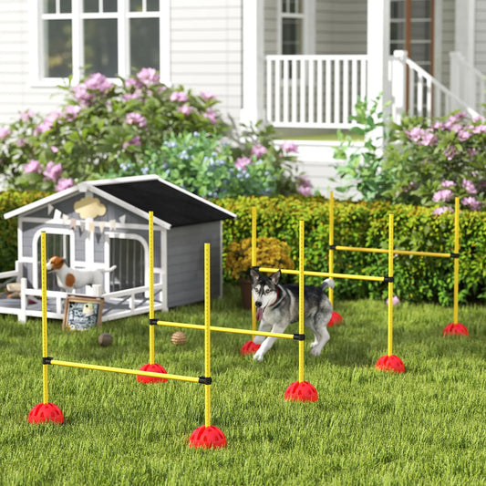 Dog Agility Training Equipment, 4 Pcs Obstacle Course, Yellow Dog Agility Training Equipment Orange and yellow at Gallery Canada