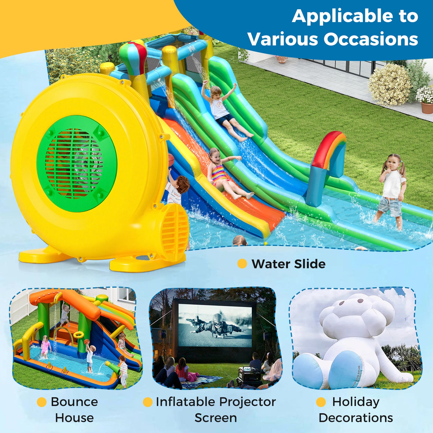 480W Bounce House Blower With Handle And Ground Stakes Air Blowers at Gallery Canada