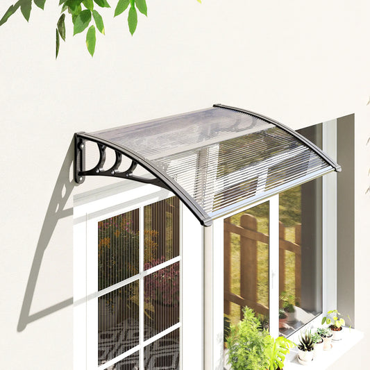 Polycarbonate Window Awning Canopy, 30" x 50", White