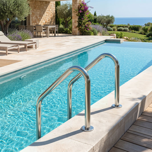 4-Step Inground Pool Ladder, Stainless Steel, Silver Swimming Pools Silver at Gallery Canada