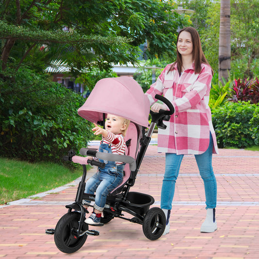 4-In-1 Baby Tricycle With Reversible Seat, Pink Baby Strollers Pink at Gallery Canada
