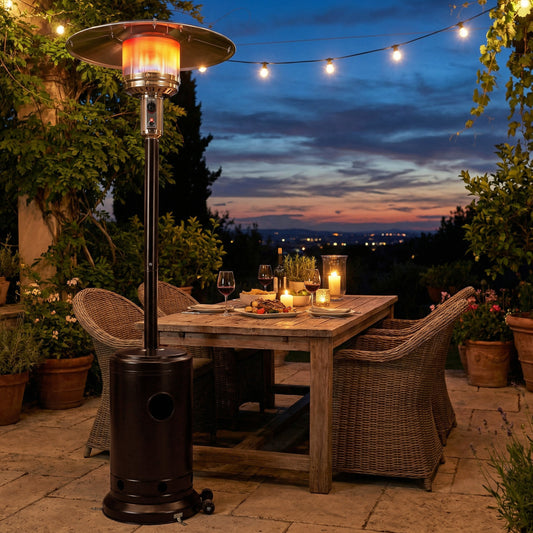 50,000 BTU Patio Propane Gas Heater, Stainless Steel Burner, Bronze Patio Heaters Bronze at Gallery Canada