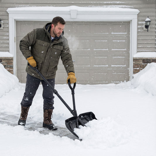 53 Inch Snow Shovel with Assist Handle for Driveway Car Garage Camping, Black Snow Removal Black at Gallery Canada