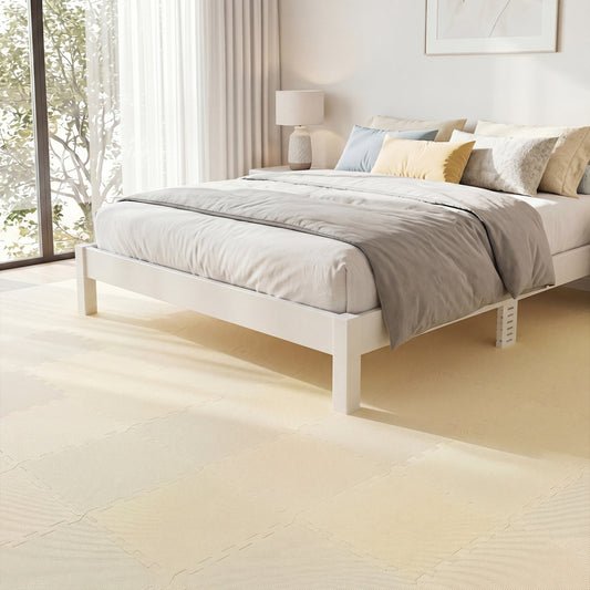 54 Pack EVA Foam Floor Tiles with Non-Slip & Borders for Home Gym, Beige Decorative Fencing & Flooring Beige at Gallery Canada