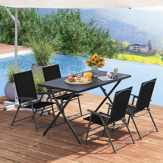 5-Piece Foldable Outdoor Dining Set for Backyard Garden Deck Patio Dining Sets Options at Gallery Canada