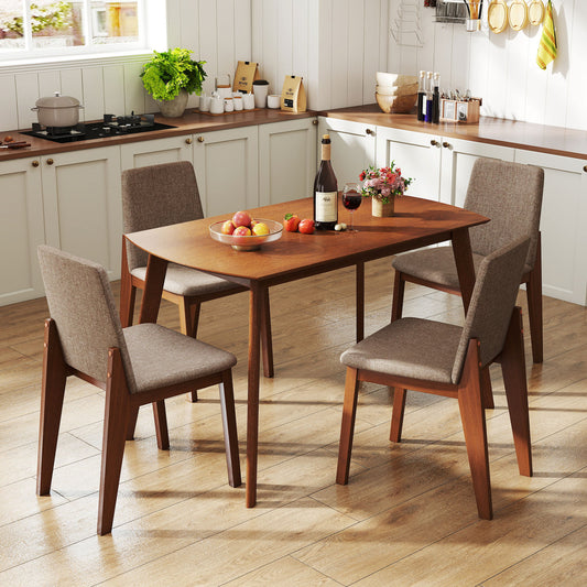 5-Piece Kitchen Table And Upholstered Chairs, Light Brown Dining Room Sets Light Brown at Gallery Canada