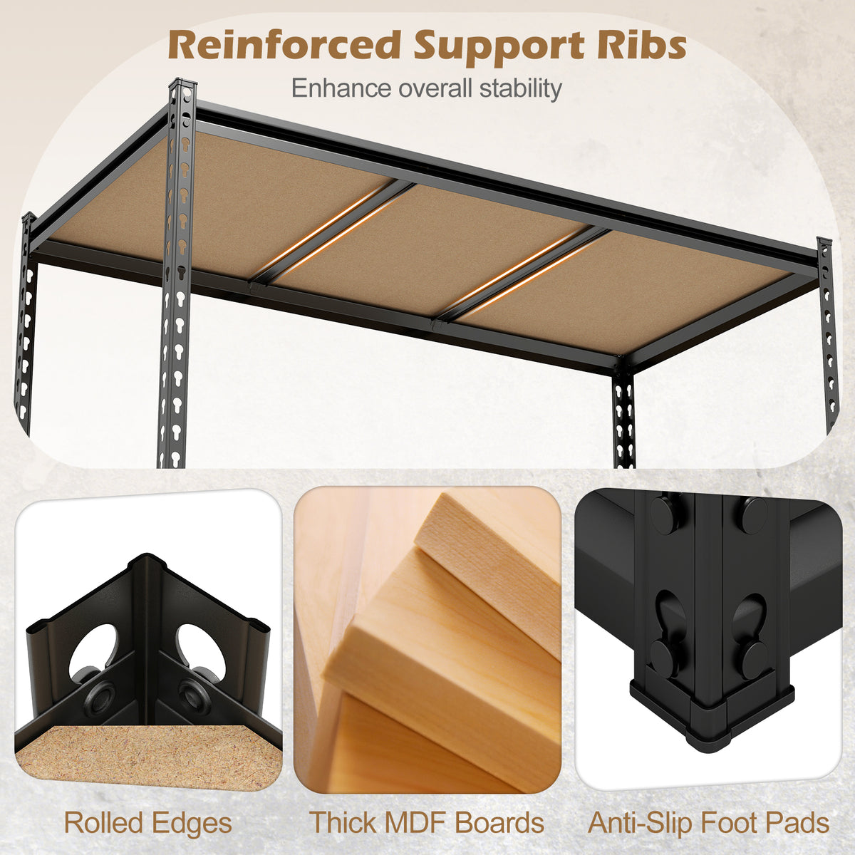 5-Tier Garage Shelving, 2200 LBS Heavy Duty Adjustable Utility Rack Garages at Gallery Canada