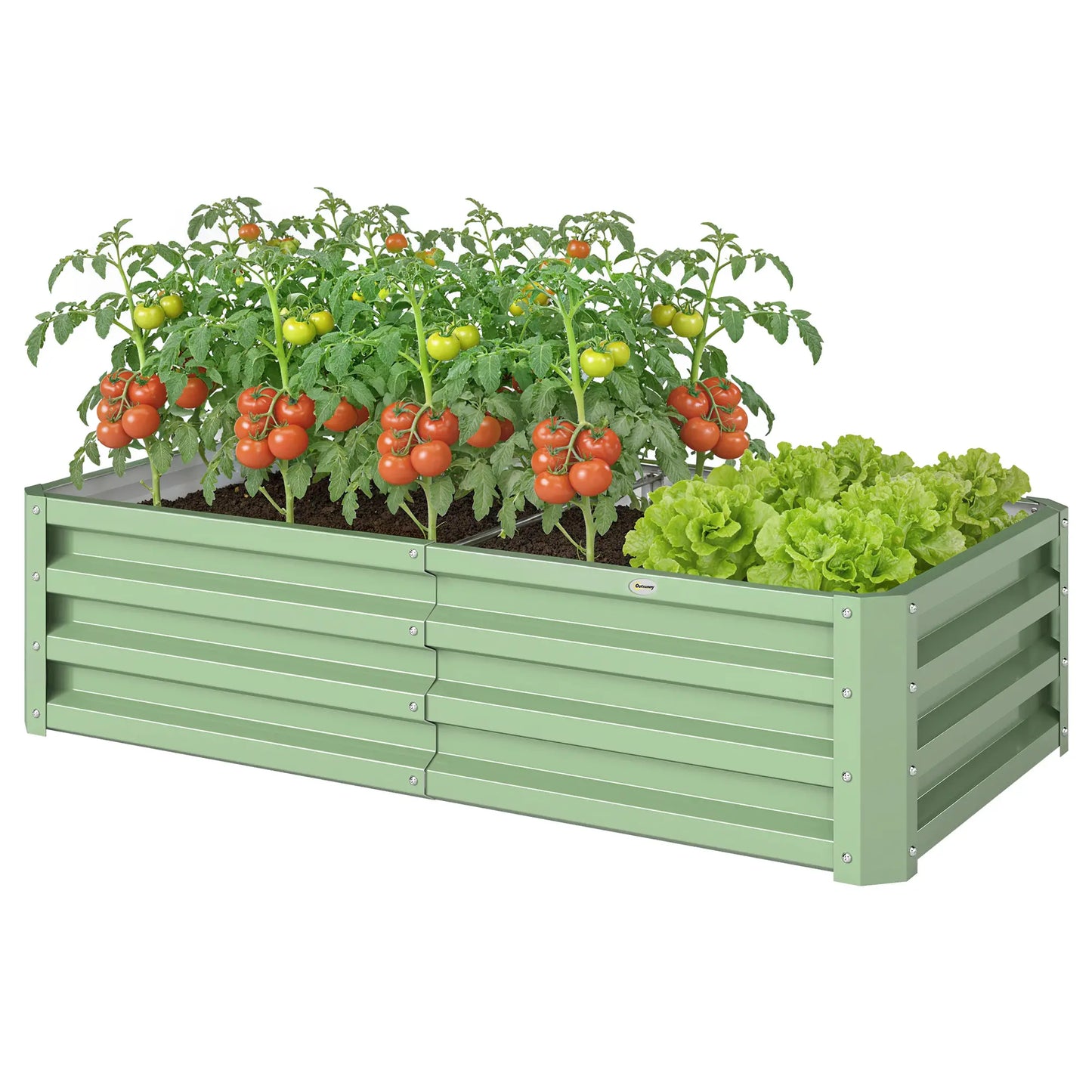 Galvanized Raised Garden Bed, 4' x 2' x 1', Green Galvanized Planter Boxes at Gallery Canada