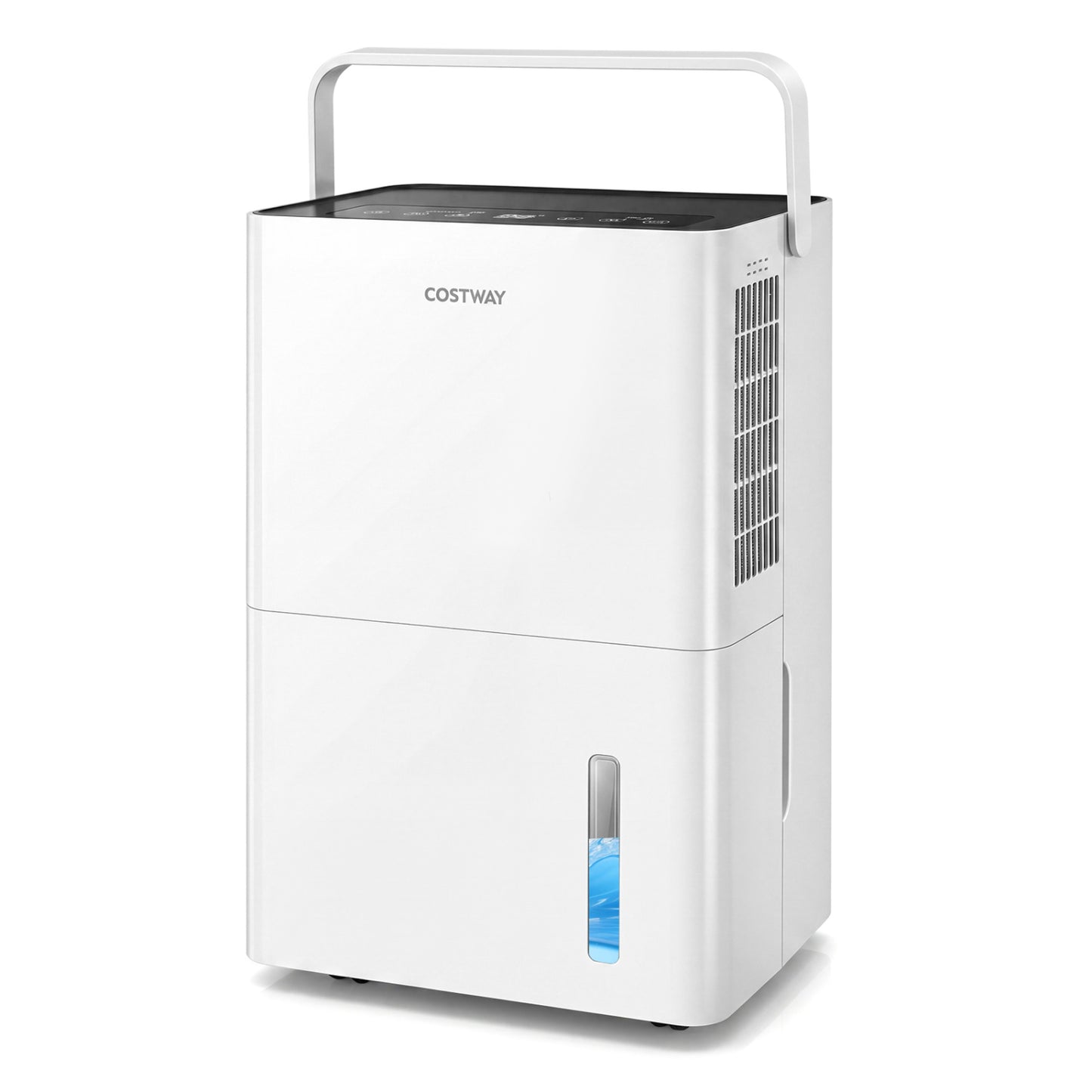 6000 Sq.Ft 120 Pint Compressor Dehumidifier with Drain Hose Smart Humidity Control for Bedroom, White Dehumidifiers White at Gallery Canada