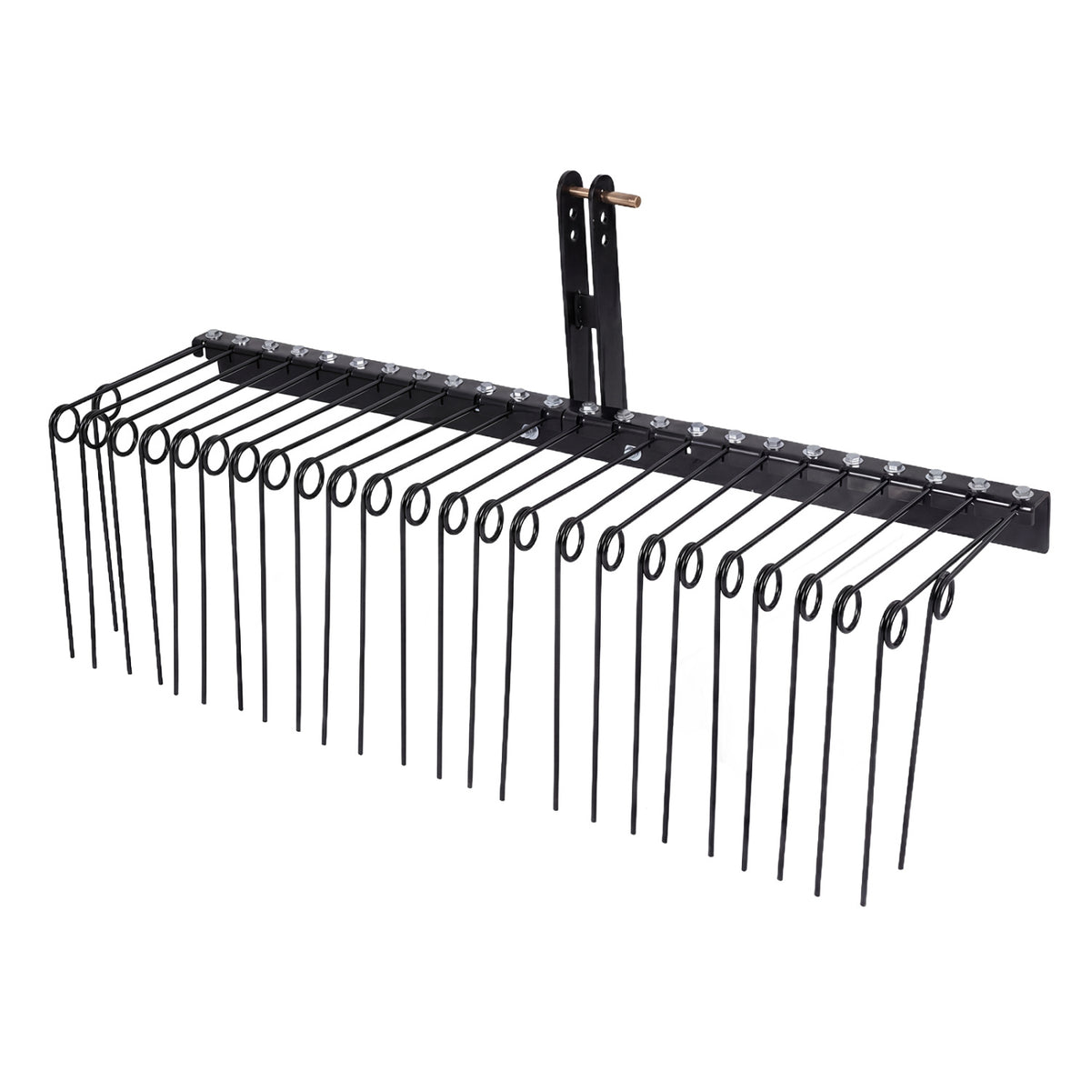 60" Pine Straw Rake, Tow Behind Landscape Rake, 26 Metal Coil Tines Lawn Care Tools at Gallery Canada