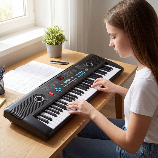 61 Key Electric Portable Digital Keyboard Piano, Black Pianos & Keyboards Black at Gallery Canada