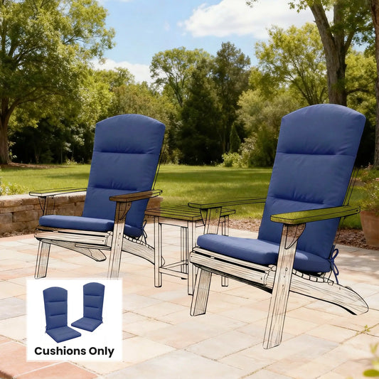 Patio Chair Cushion For Adirondack Chairs, Navy Blue Patio Chair Cushions Navy Blue at Gallery Canada