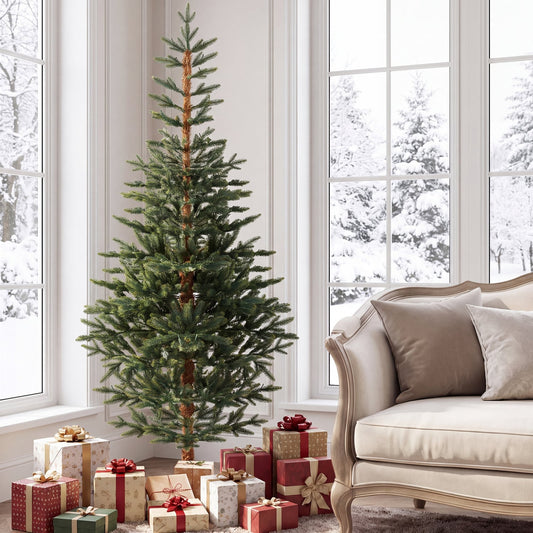 6/7/8 FT Pre-Lit Artificial Christmas Tree with 250/290/330 Warm White LED Lights-6 FT, Green Christmas Tree Green at Gallery Canada