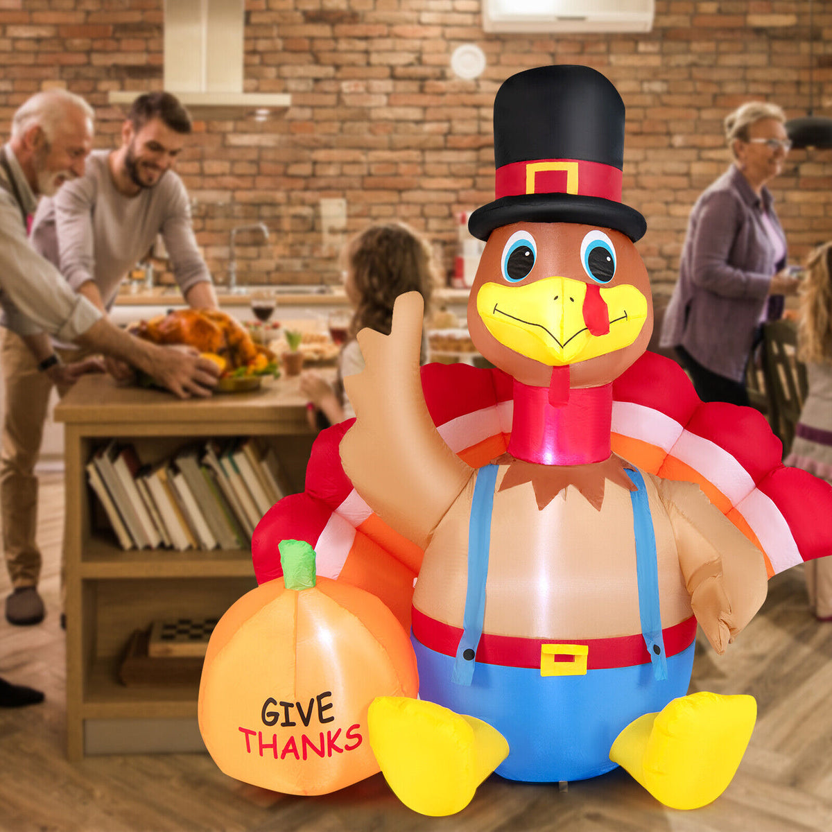 6 Feet Thanksgiving Inflatable Turkey, Multicolor Thanksgiving at Gallery Canada