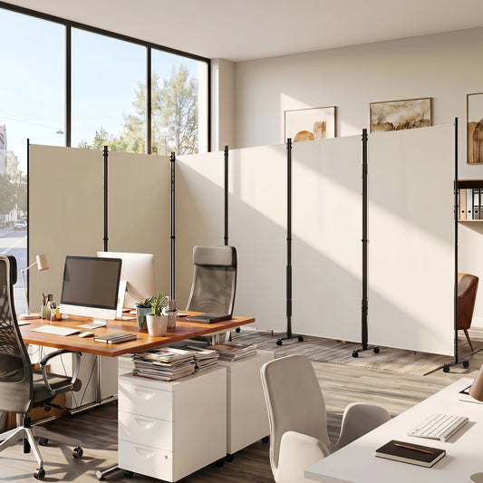 6 Panel Folding Privacy Screen Room Divider
