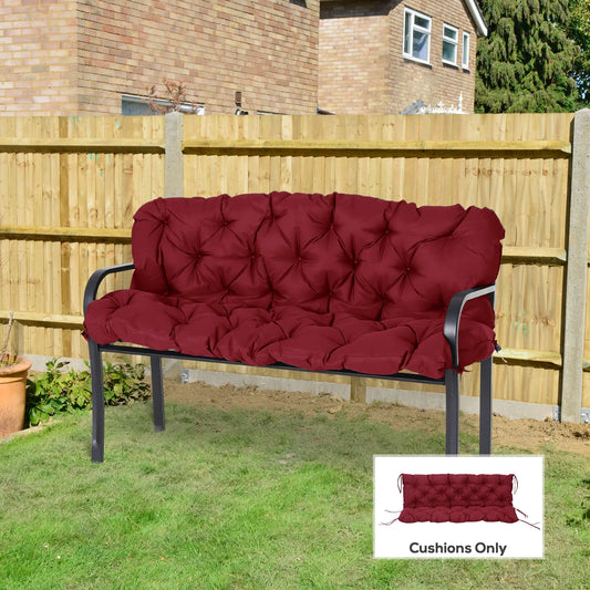 3 Seater Outdoor Swing Cushions, Backrest, Patio Furniture, Wine Red Patio Chair Cushions Wine Red at Gallery Canada