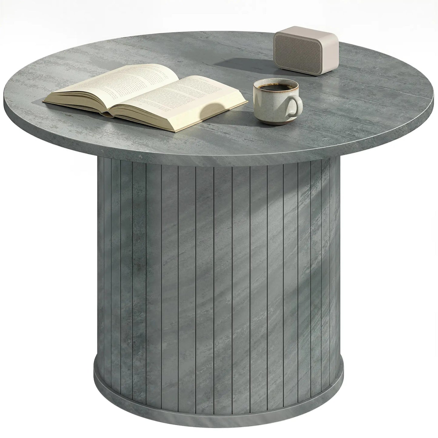 Round Coffee Table, 24", Cement Grey Coffee Tables at Gallery Canada
