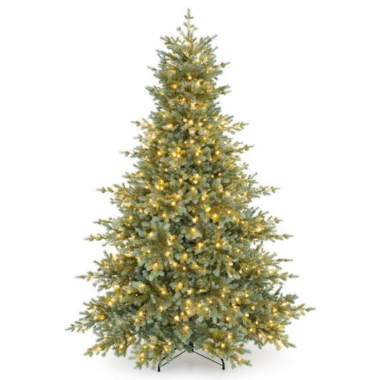 7 FT Pre-Lit Artificial Christmas Tree 460 LED Lights, Green Christmas Tree Green at Gallery Canada