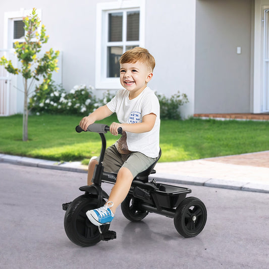 7-in-1 Baby Stroller Tricycle, Adjustable Canopy, Foldable Footrests, Gray Baby Strollers Gray at Gallery Canada