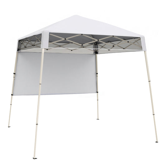7 x 7 FT Pop-Up Canopy Tent, Push Center Lock, White Canopies White at Gallery Canada