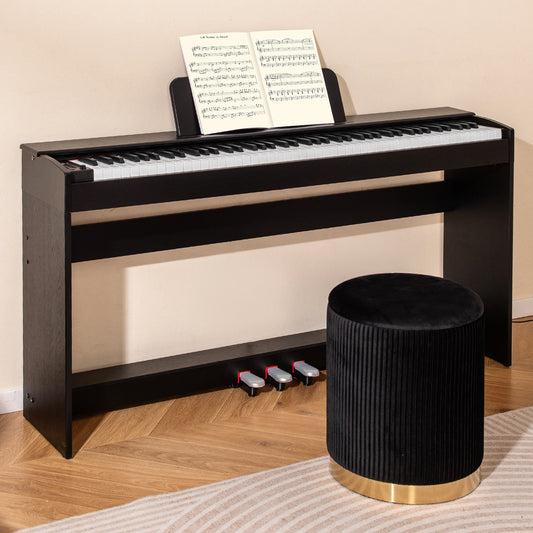 88-Key Hammer Action Weighted Keyboard, Furniture Stand, Black Pianos & Keyboards Black at Gallery Canada