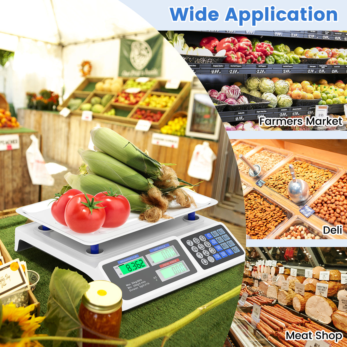 66lb Price Computing Scale, Commercial Food Scale, Dual LCD Kitchen Tools at Gallery Canada