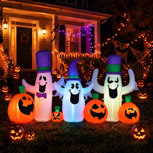 8 FT Inflatable Ghosts Pumpkins, RGB LED Halloween Halloween Options at Gallery Canada