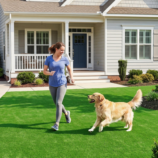8 x 5 Feet Artificial Turf Rug with Low 0.3 inch Pile Height-S Decorative Fencing & Flooring Green at Gallery Canada