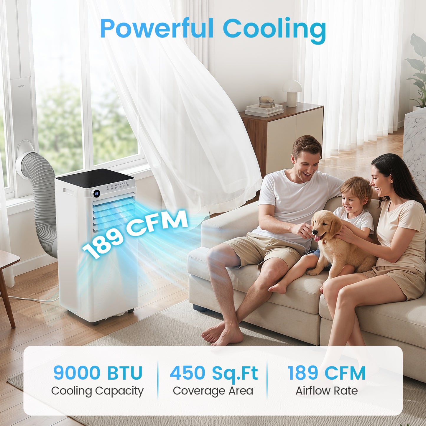 9000 BTU Portable Air Conditionerwith Dehumidifier and 24H Timer, White Portable Air Conditioners at Gallery Canada