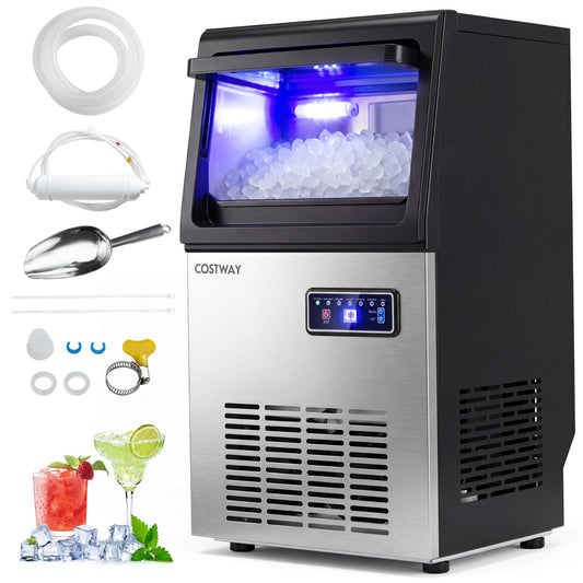 Commercial Nugget Ice Maker, 90 LBS/24H, Self-Cleaning Ice Makers Options at Gallery Canada