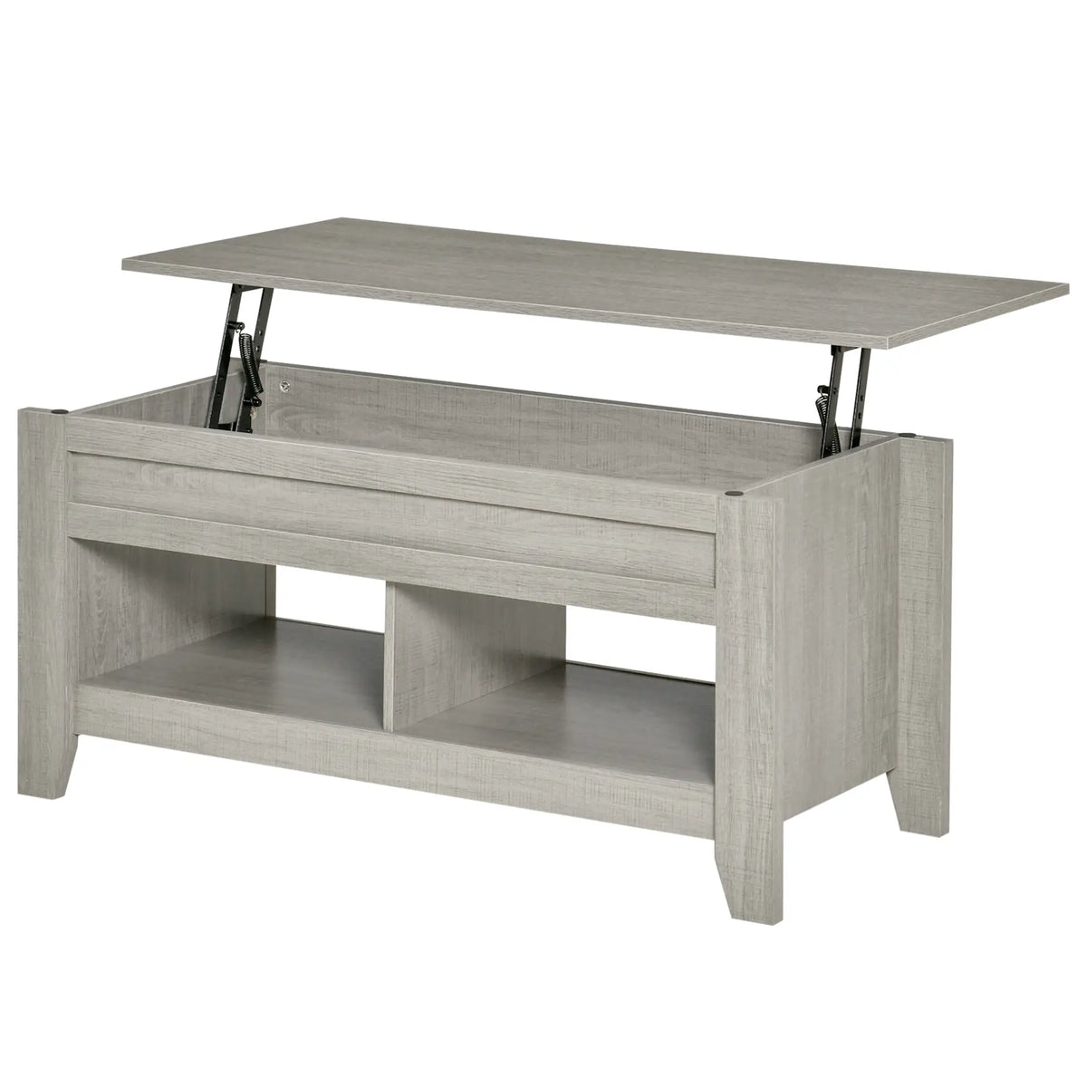Lift Top Coffee Table with Hidden Storage, Pop-Up Center Table, Light Grey Coffee Tables at Gallery Canada