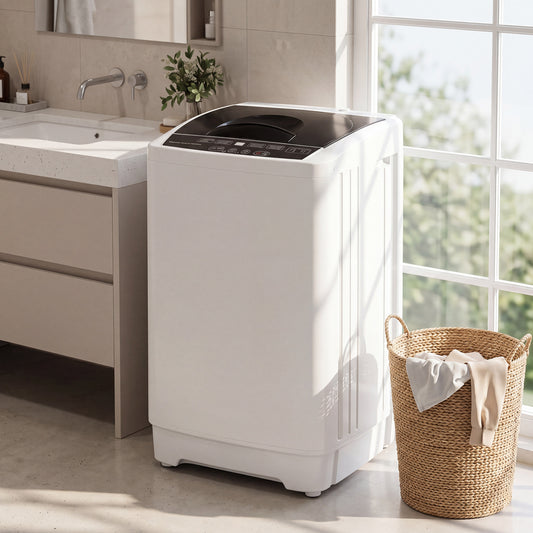 9.93 Lbs Full Automatic Washing Machine, 8 Programs, White Washing Machines White at Gallery Canada