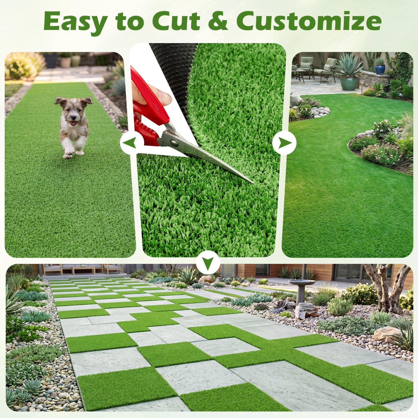 Artificial Turf Rug with Low 0.3 inch Pile Height-M Decorative Fencing & Flooring at Gallery Canada