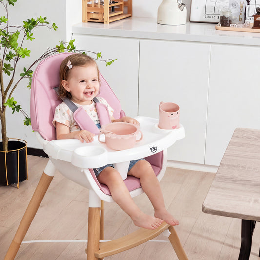 Baby High Chair With Dishwasher Safe Tray, Pink High Chairs Pink at Gallery Canada