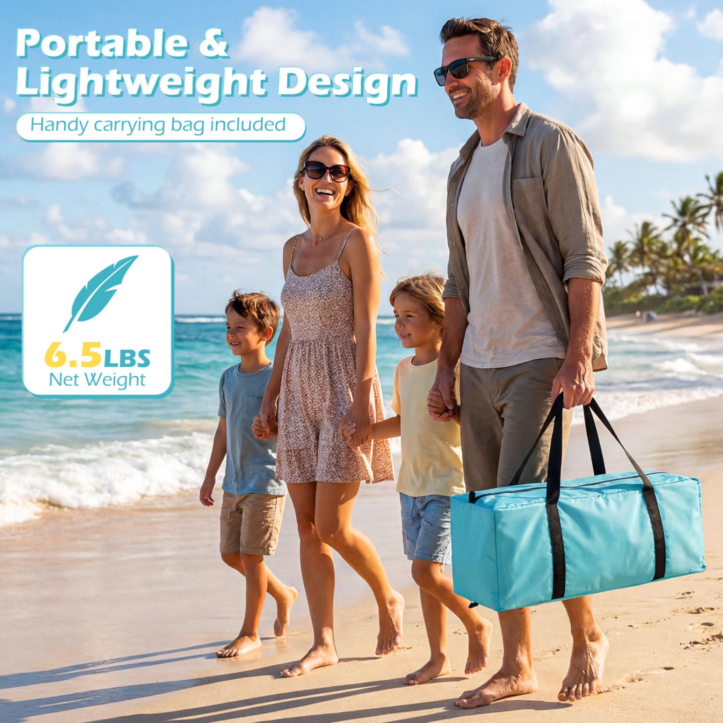 Beach Tent With Canopy, Pop-Up Easy Setup, UPF50+ Sun Protection, Blue Canopies at Gallery Canada