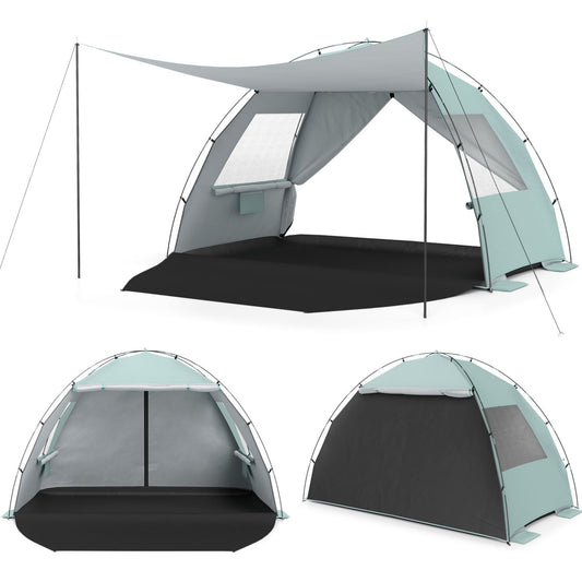 Pop-Up Beach Tent, UPF50+ Sun Shelter Canopy, Green Canopies Green at Gallery Canada