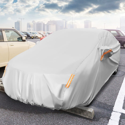 Universal Car Cover, 193 Inch, Rain Sun UV Protection, Silver Garages Silver at Gallery Canada