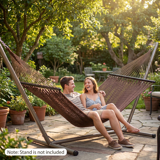 Caribbean Hammock With Spreader Bar, Brown Hammocks Brown at Gallery Canada