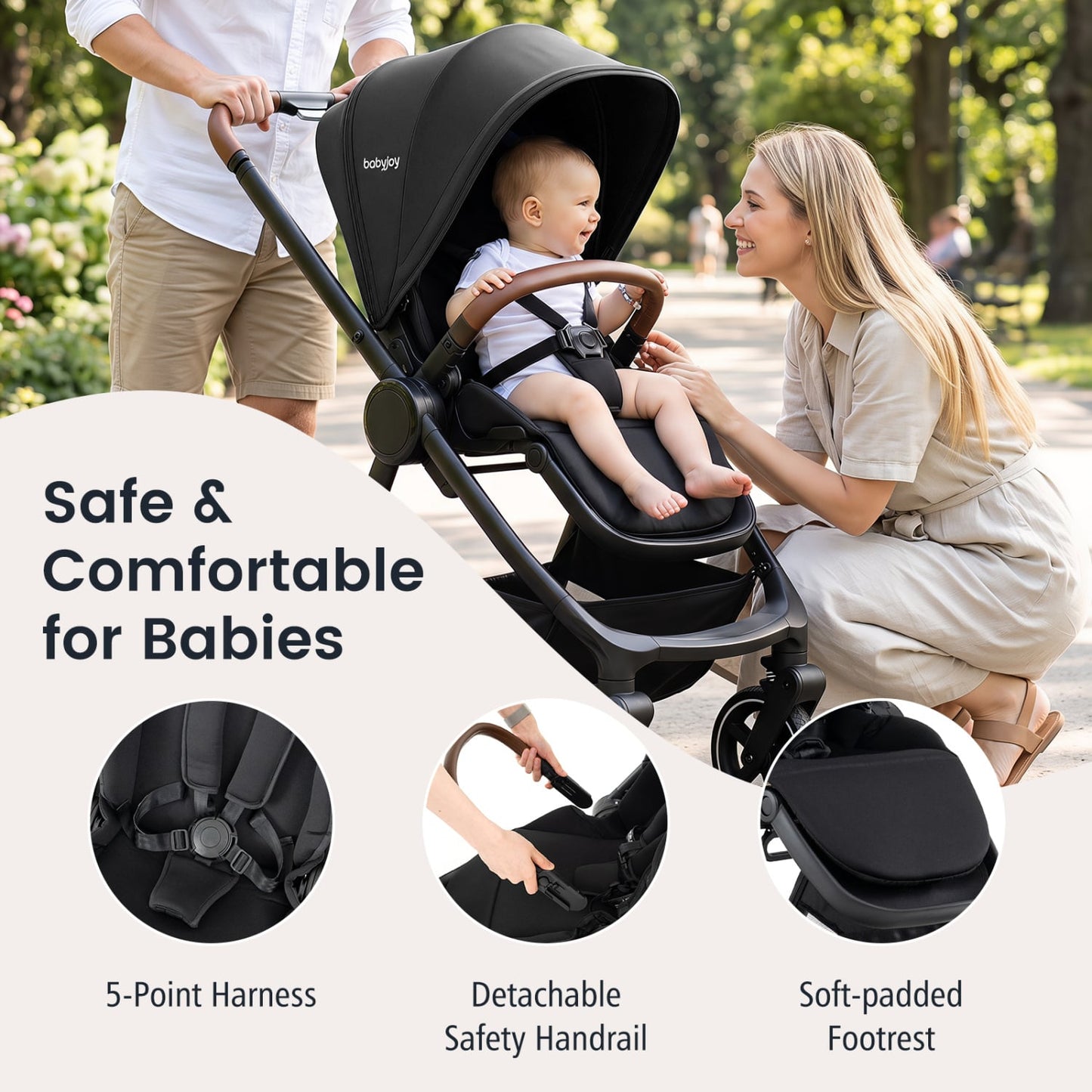 Convertible Travel Stroller, Car Seat Adapters, Black Baby Strollers at Gallery Canada