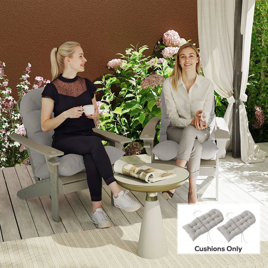 Adirondack Chair Cushions, Set of 2, Light Grey Patio Chair Cushions Light Grey at Gallery Canada