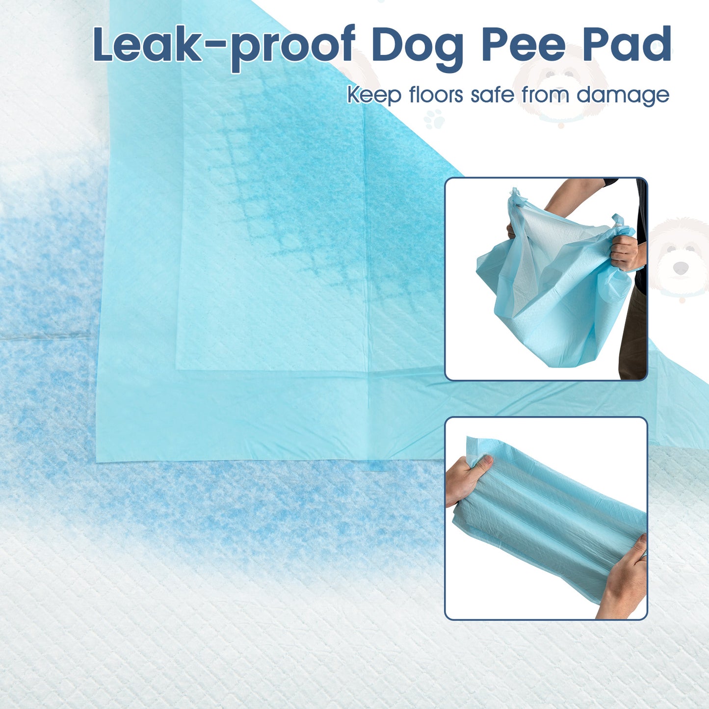 Dog Pee Pads 24" x 17", 300 Count, Potty Training, Blue Dog Supplies at Gallery Canada