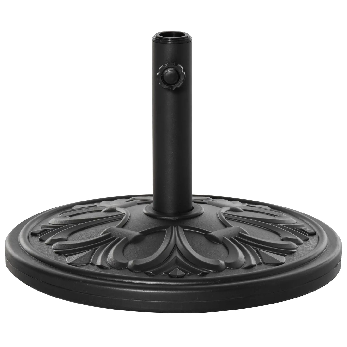29lbs Heavy Duty Umbrella Base, 19" Round Parasol Stand, HDPE Cement, Black Umbrella Bases at Gallery Canada