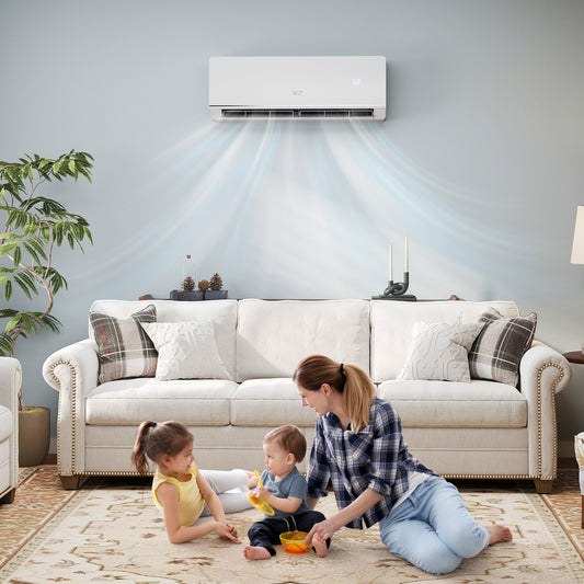 12000 BTU 24 SEER2 Mini Split Heat Pump, Heating At -25℃, White Mini Split Air Conditioners White at Gallery Canada