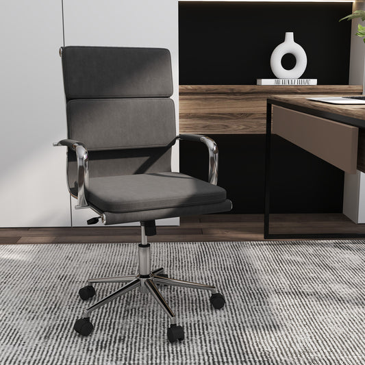 Ergonomic Office Chair, Rocking Backrest, Height Adjustable Seat, Gray Leisure Chairs Gray at Gallery Canada