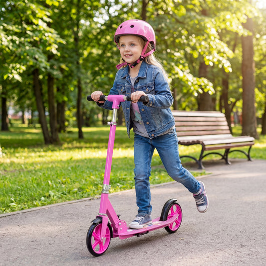 Folding Aluminum Scooter, 3 Adjustable Heights, Pink Scooters Pink at Gallery Canada