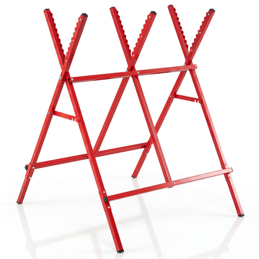 Folding Log Saw Horse, Heavy Duty, Red Garages Red at Gallery Canada