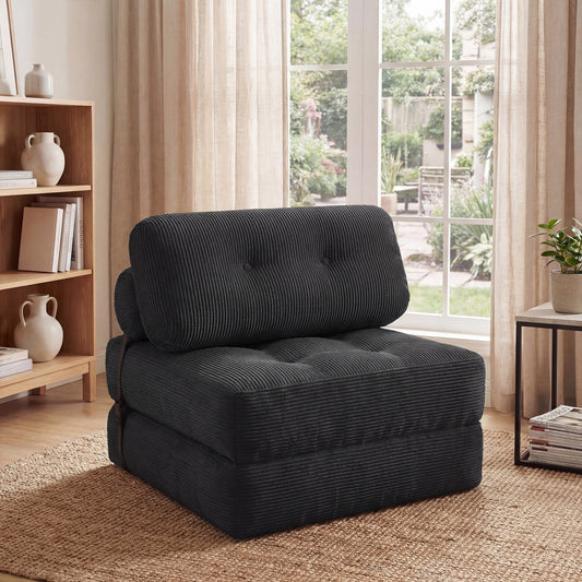 Folding Sofa Bed With Pillow, Back Support, Black Sofas & Loveseats Black at Gallery Canada