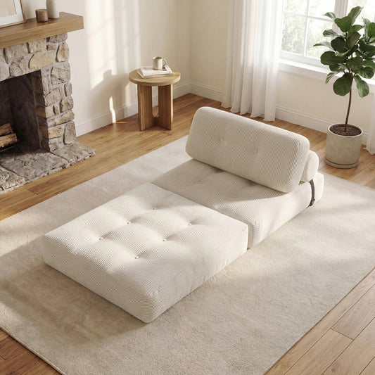 Folding Sofa Bed, With Pillow And Back Support, Beige Sofas & Loveseats Beige at Gallery Canada